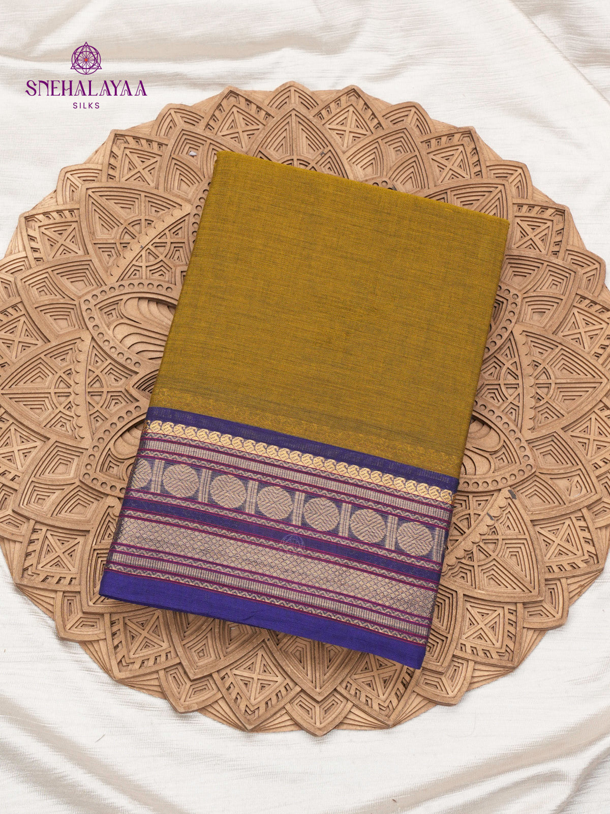 Mustard Chettinad Cotton Saree
