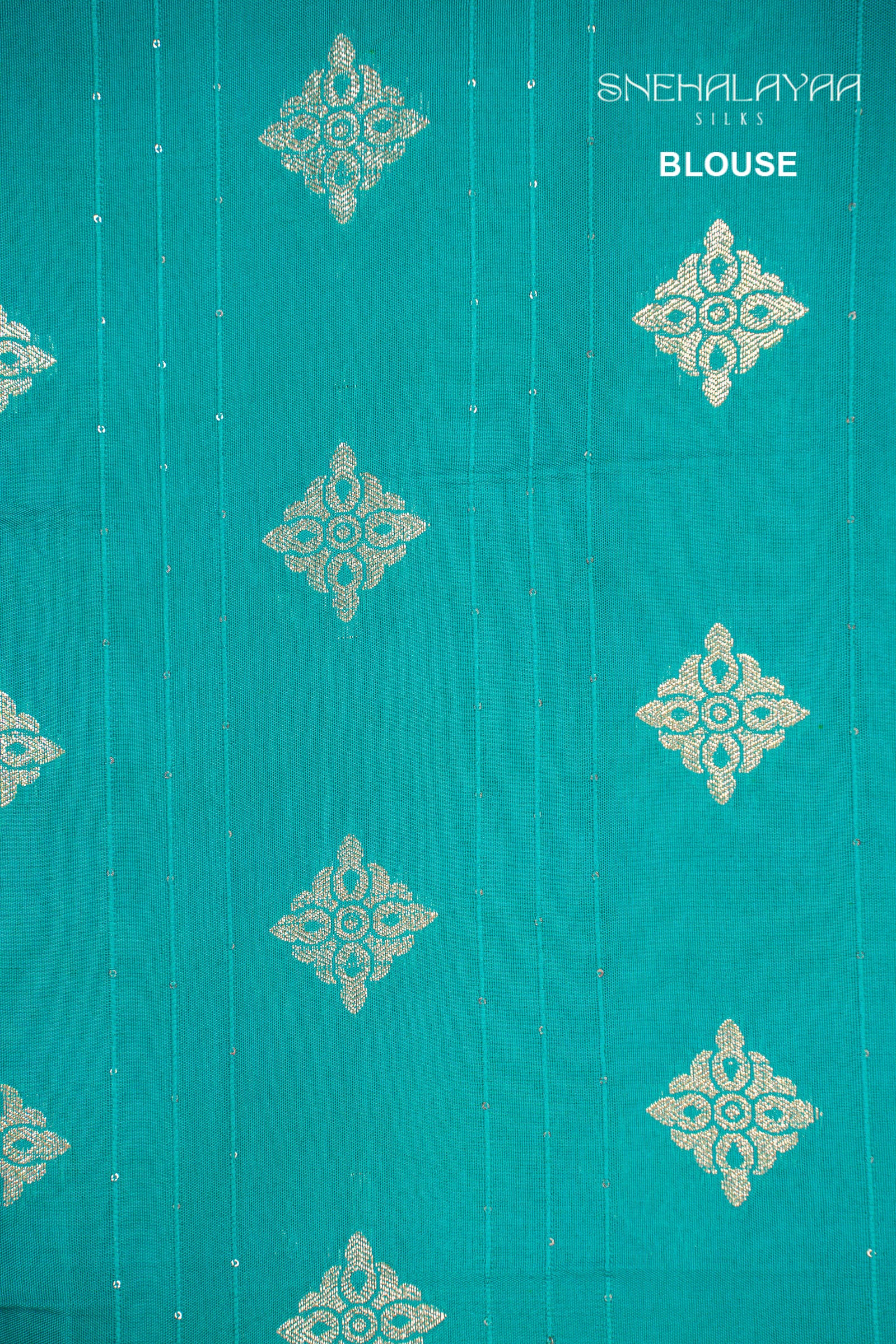 Navy Blue Chinon Silk Saree