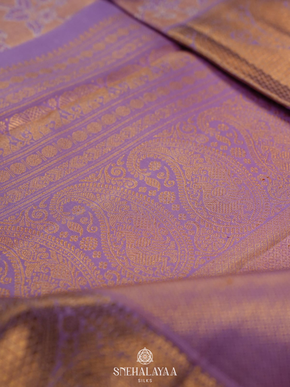 Lilac Kanjivaram Silk Saree