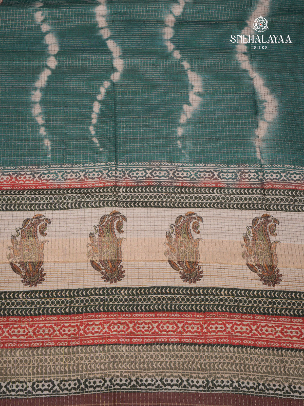 Pale Blue Tussar Saree