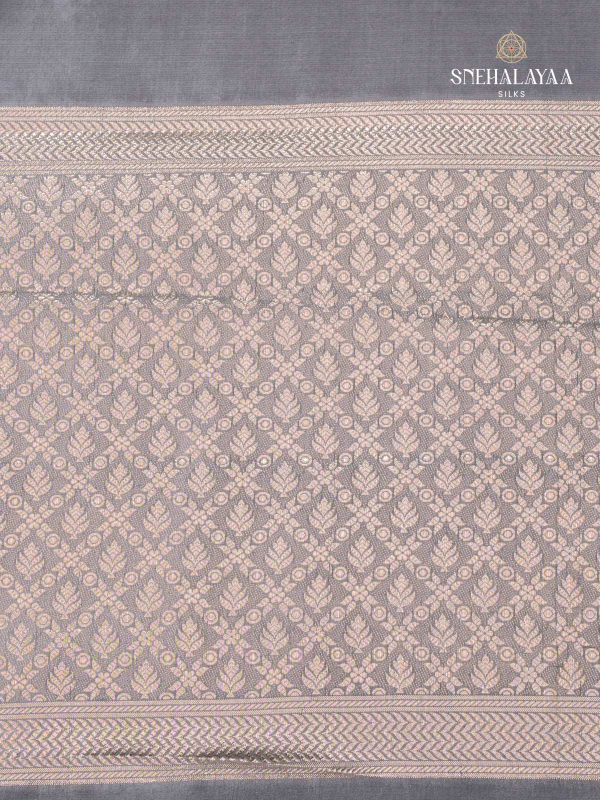 Grey Banaras Dupion Saree