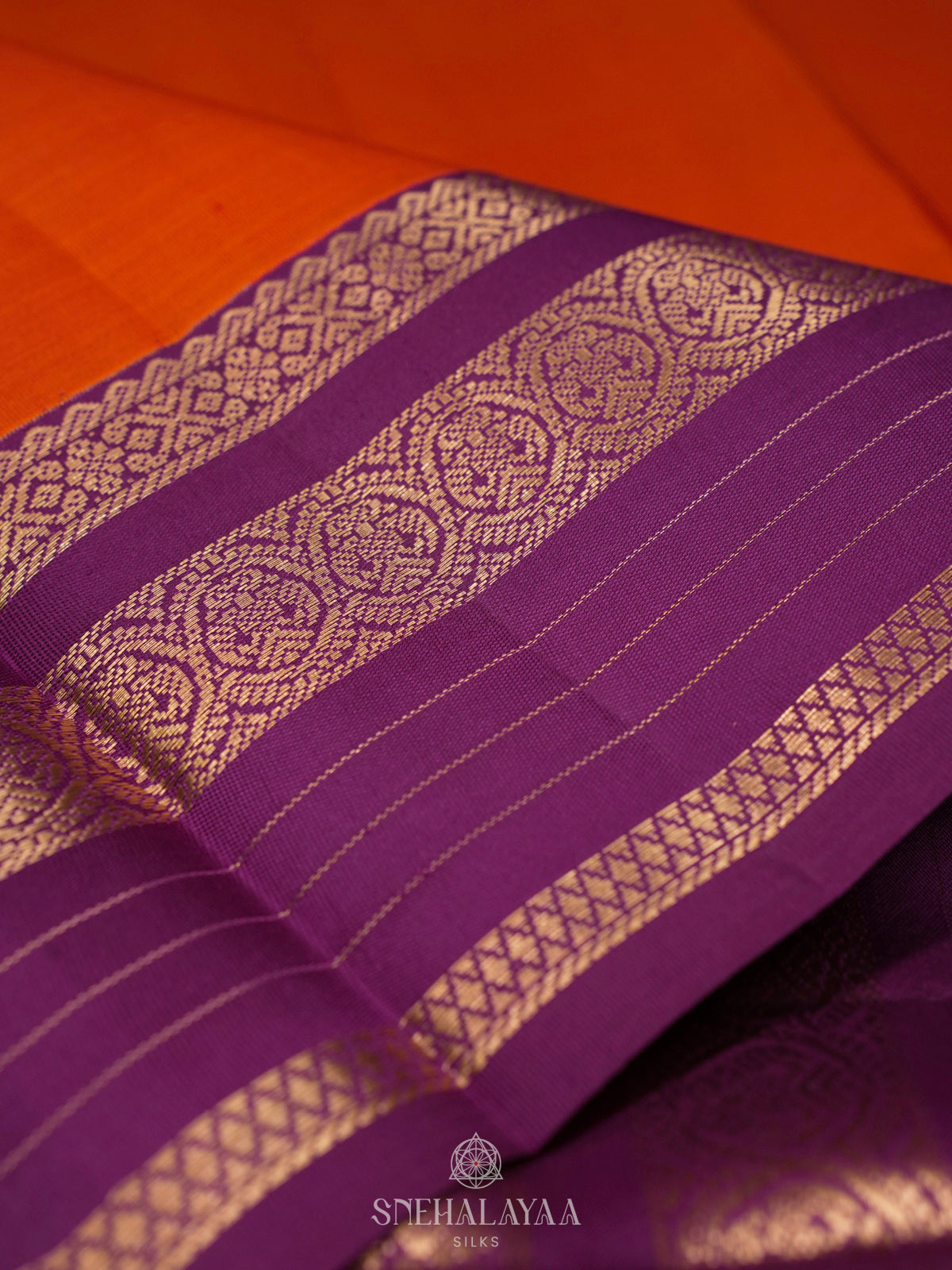 Orange Kanjivaram Silk Saree