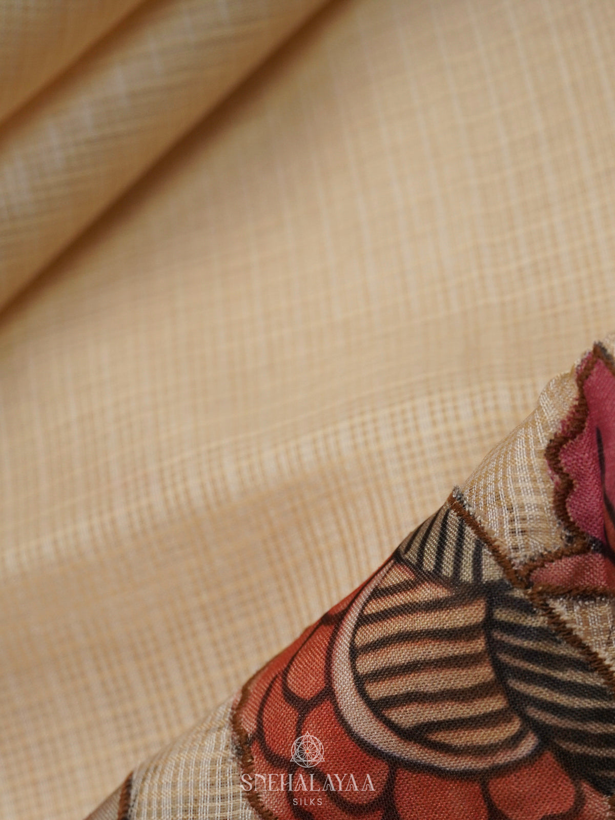 White Kota Embroidery Saree