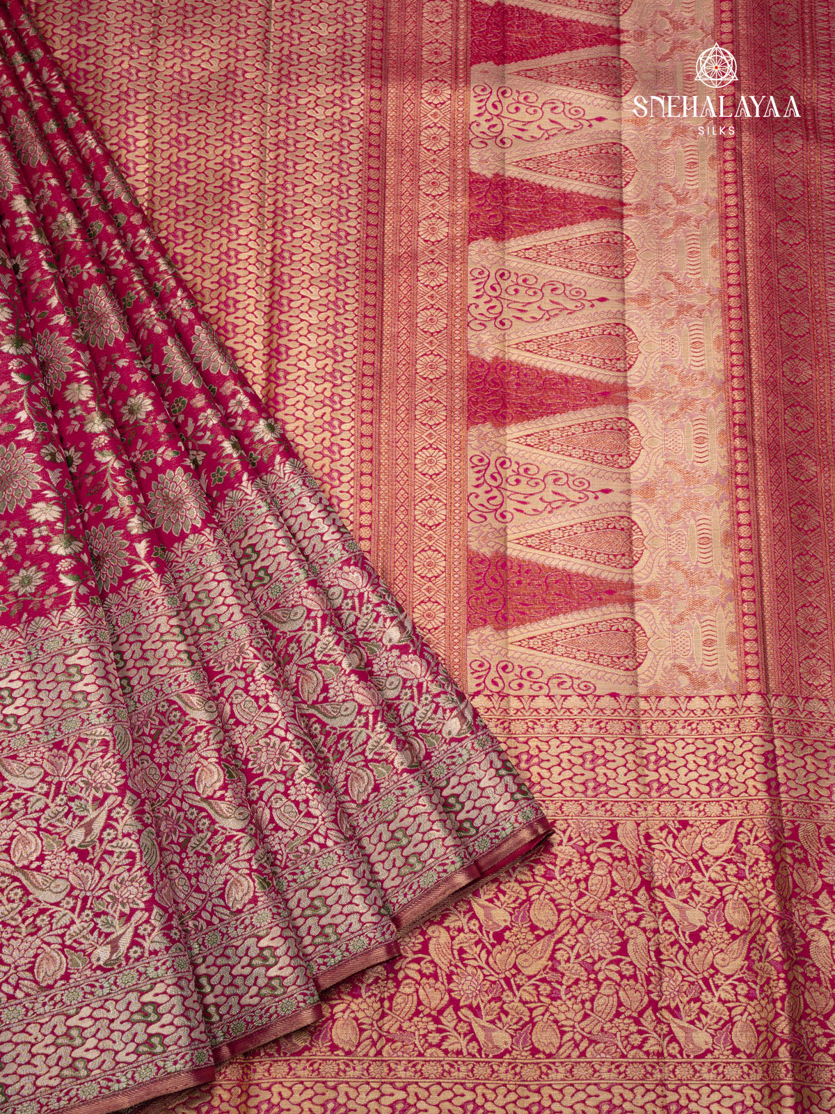 Pink Tissue Kanjivaram Silk Saree