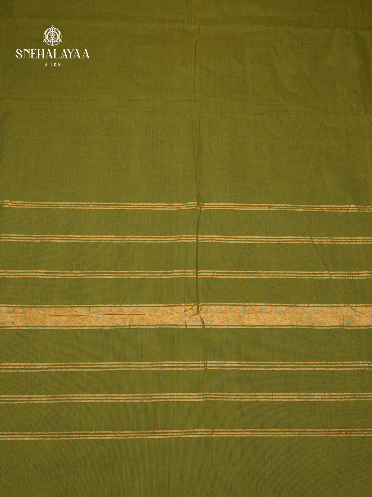 Olive Green Chettinad Cotton Saree