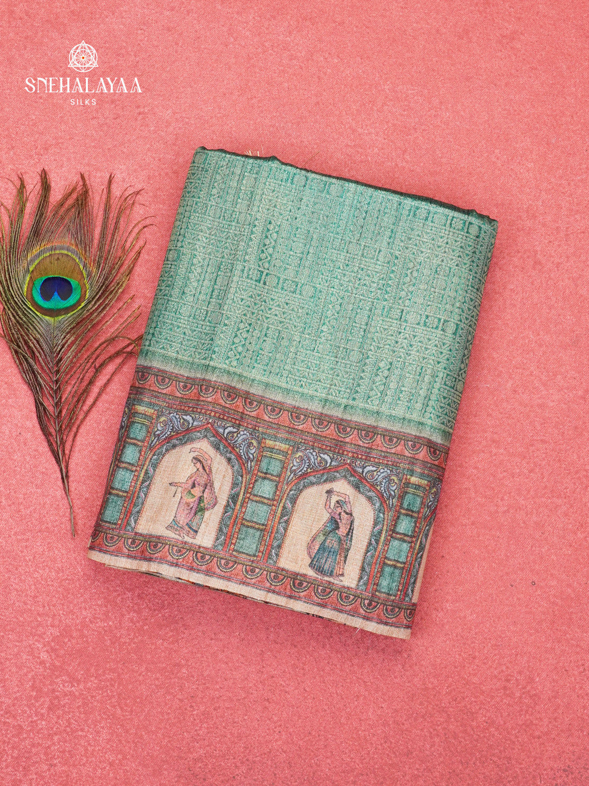 Pastel Green Banaras Saree