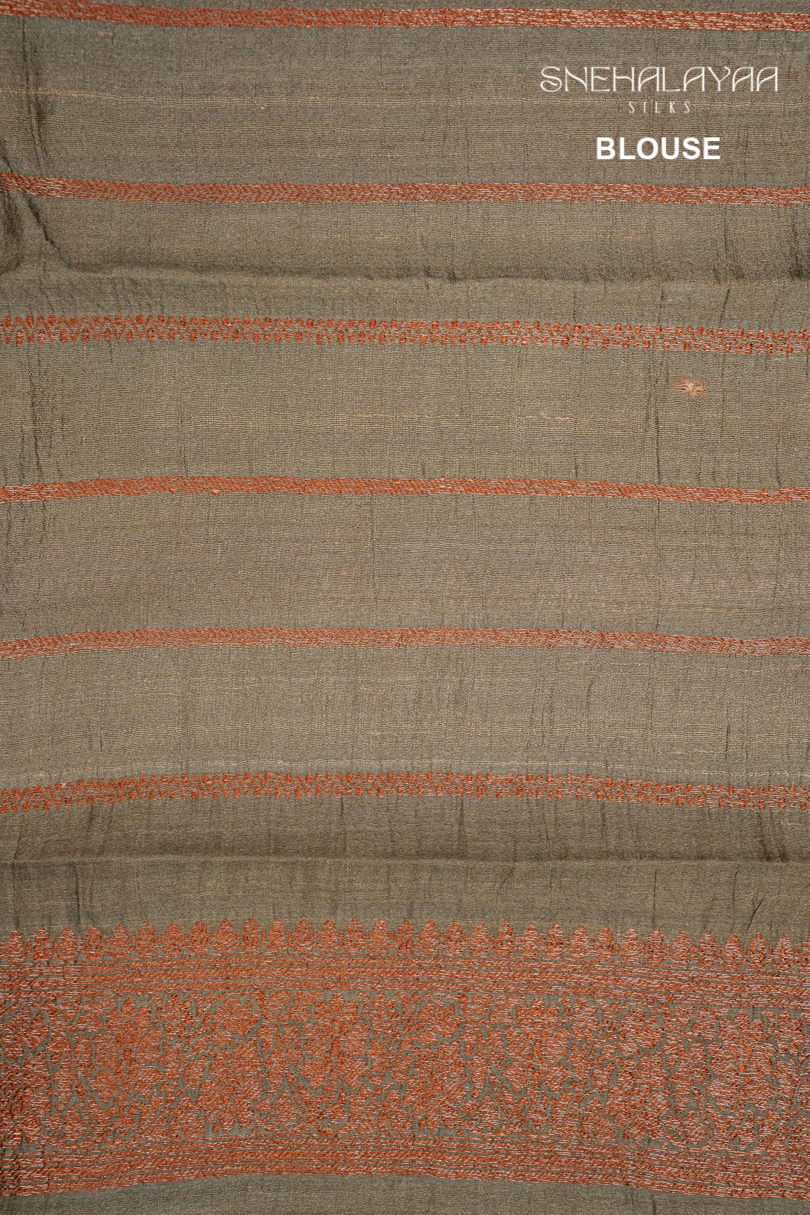 Sage Green Printed Jute Tussar Saree