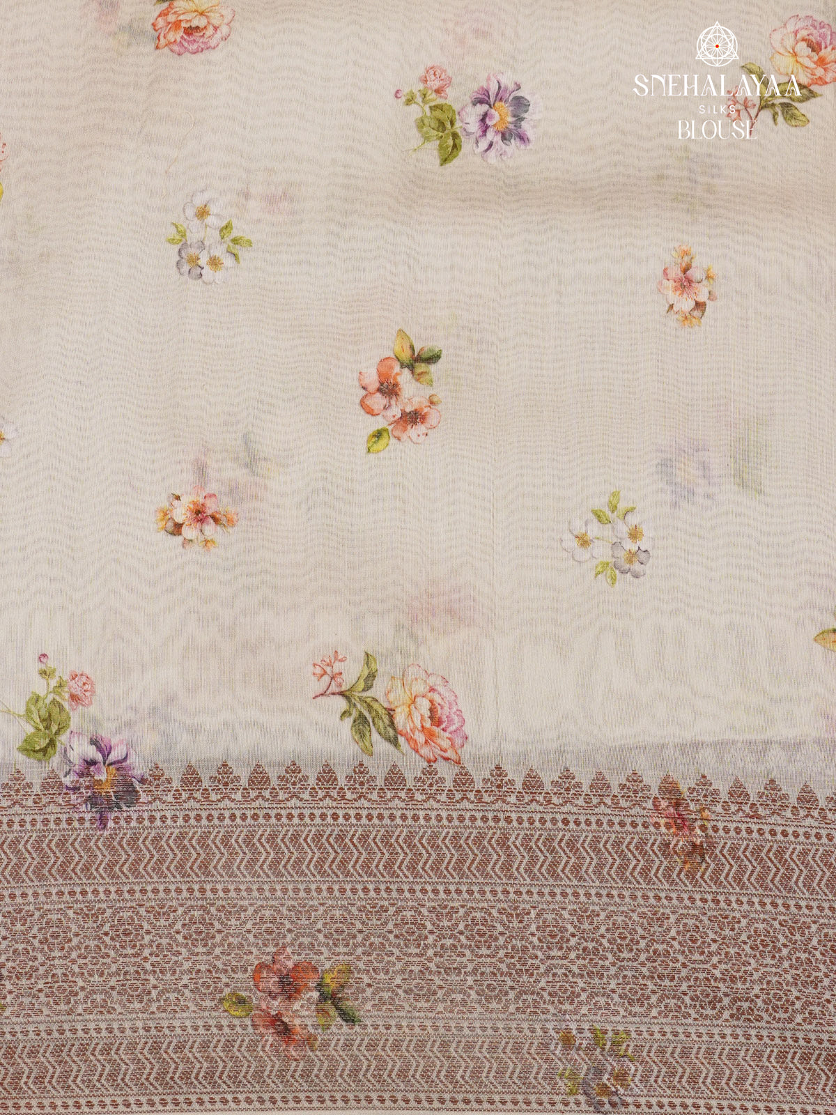 Off White Chanderi Saree