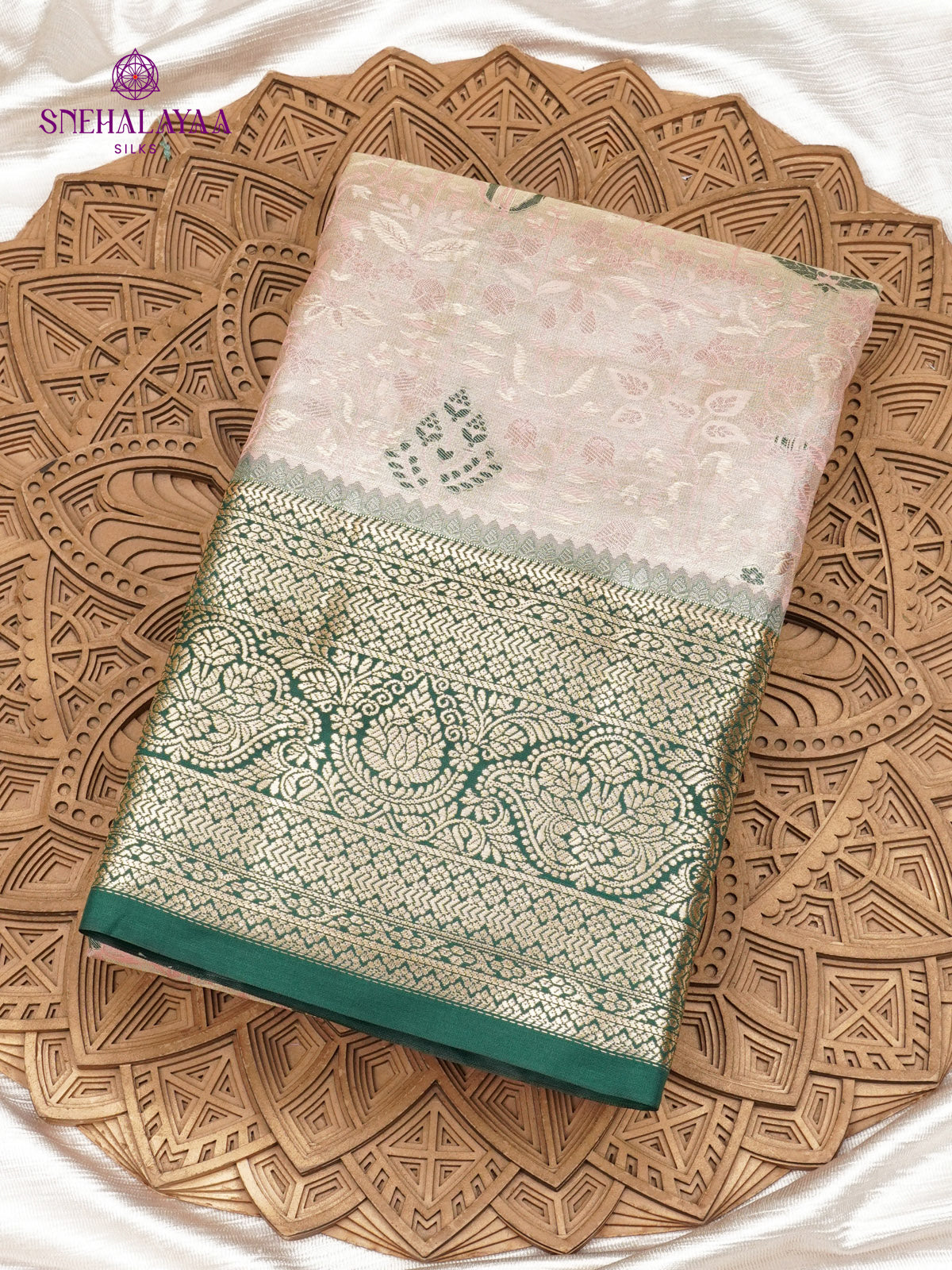 Pastel Pink Art Silk Saree