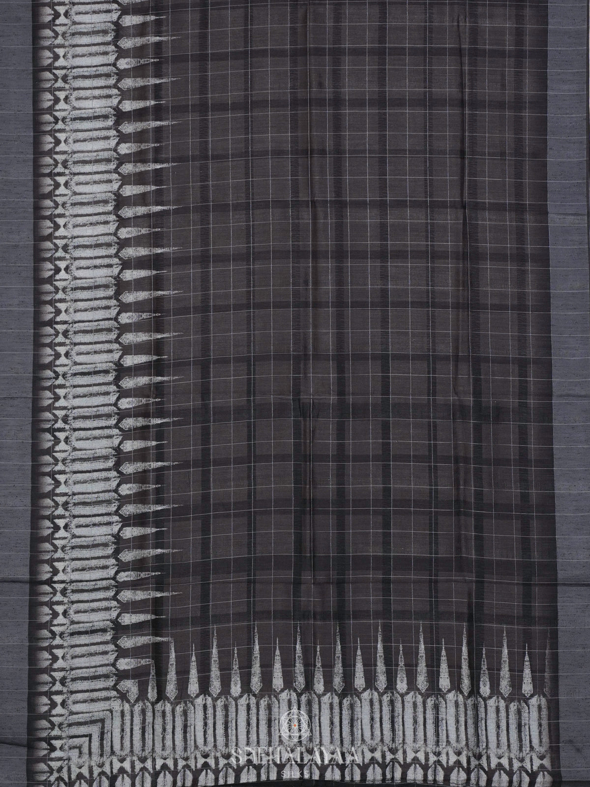 Black Tussar Saree