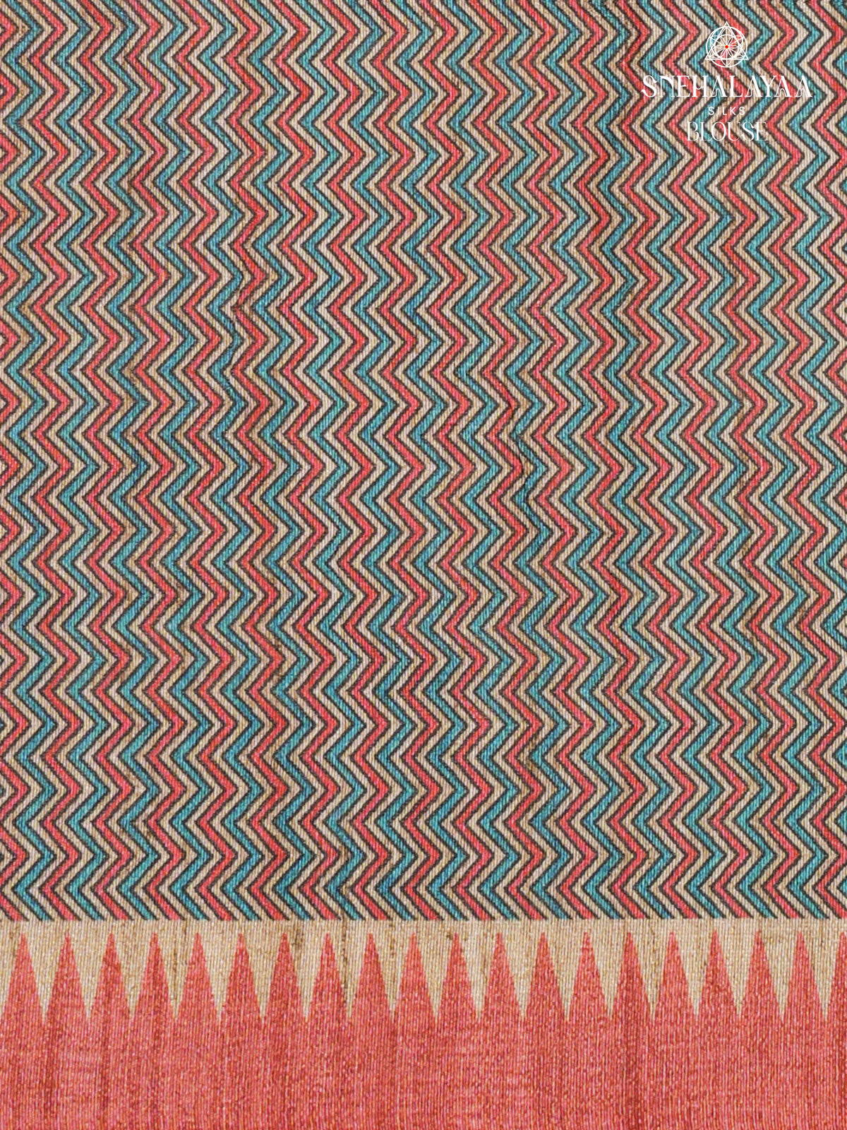 Red Kalamkari Tussar Saree