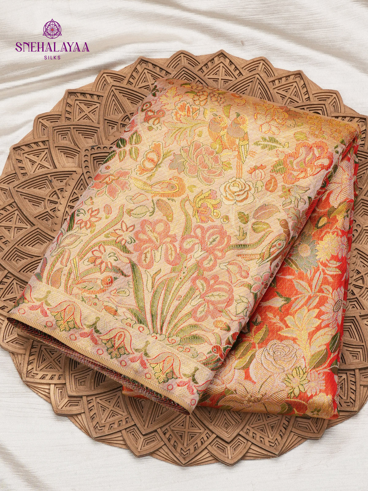 Red Kanjviaram Tissue Silk Saree