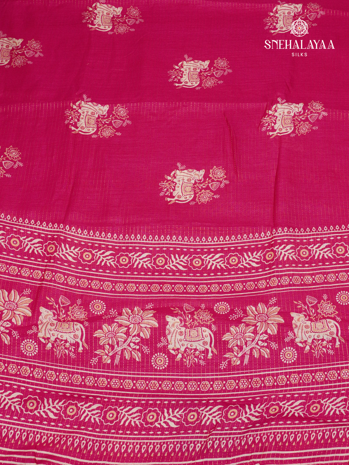 Rani Pink Dola Silk Saree