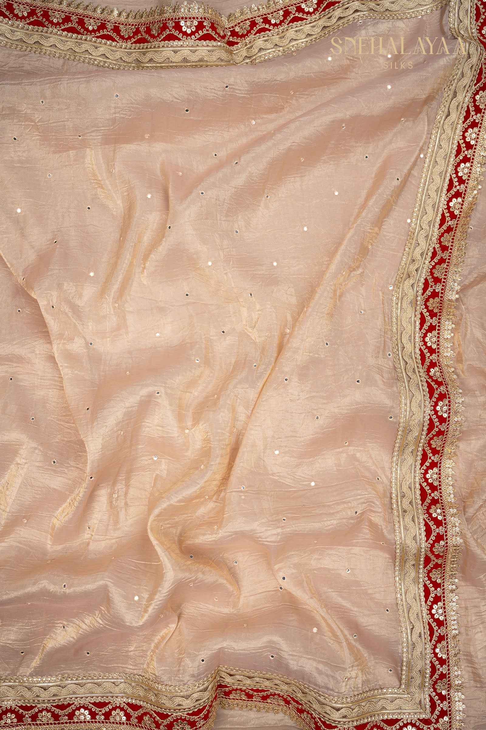 Cream Designer Saree