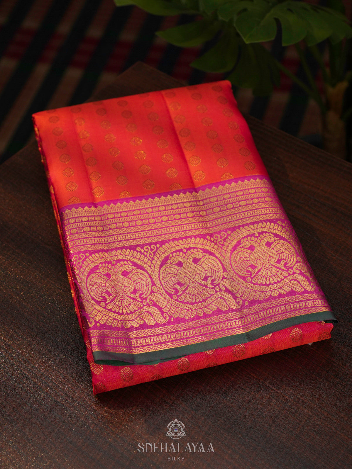 Rani Pink Kanjivaram Silk Saree
