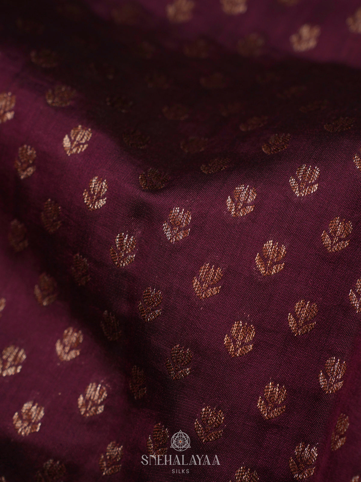 Plum Banaras Raw Silk Saree