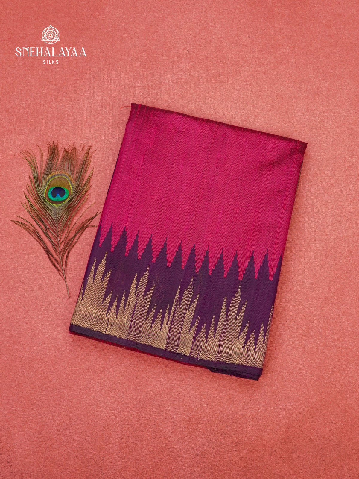 Wine Red Dupion Silk Saree