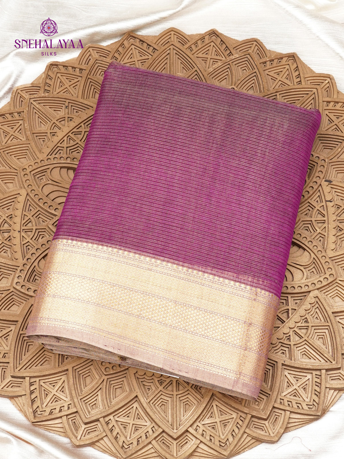 Plum Maheshwari Silk Cotton Saree