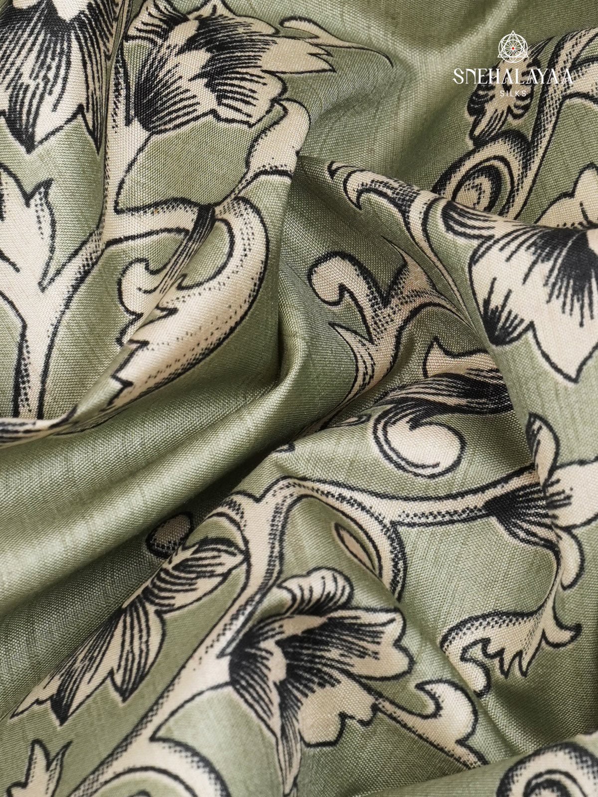 Olive Green Dola Silk Saree