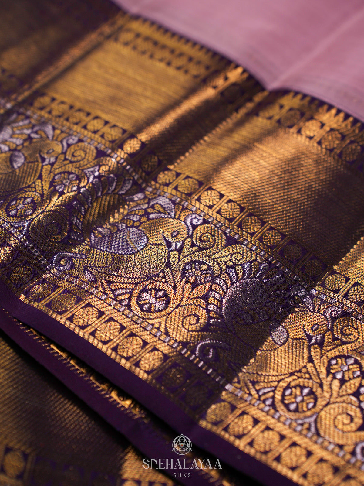 Pale Pink Kanjivaram Silk Saree