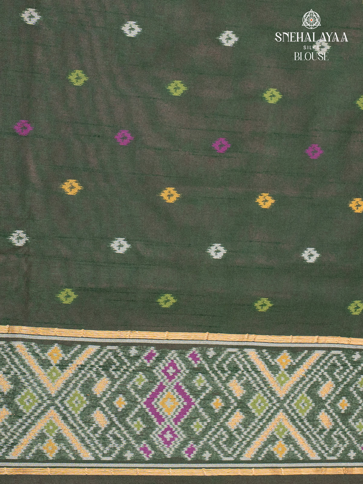 Pink Ikat Silk Saree