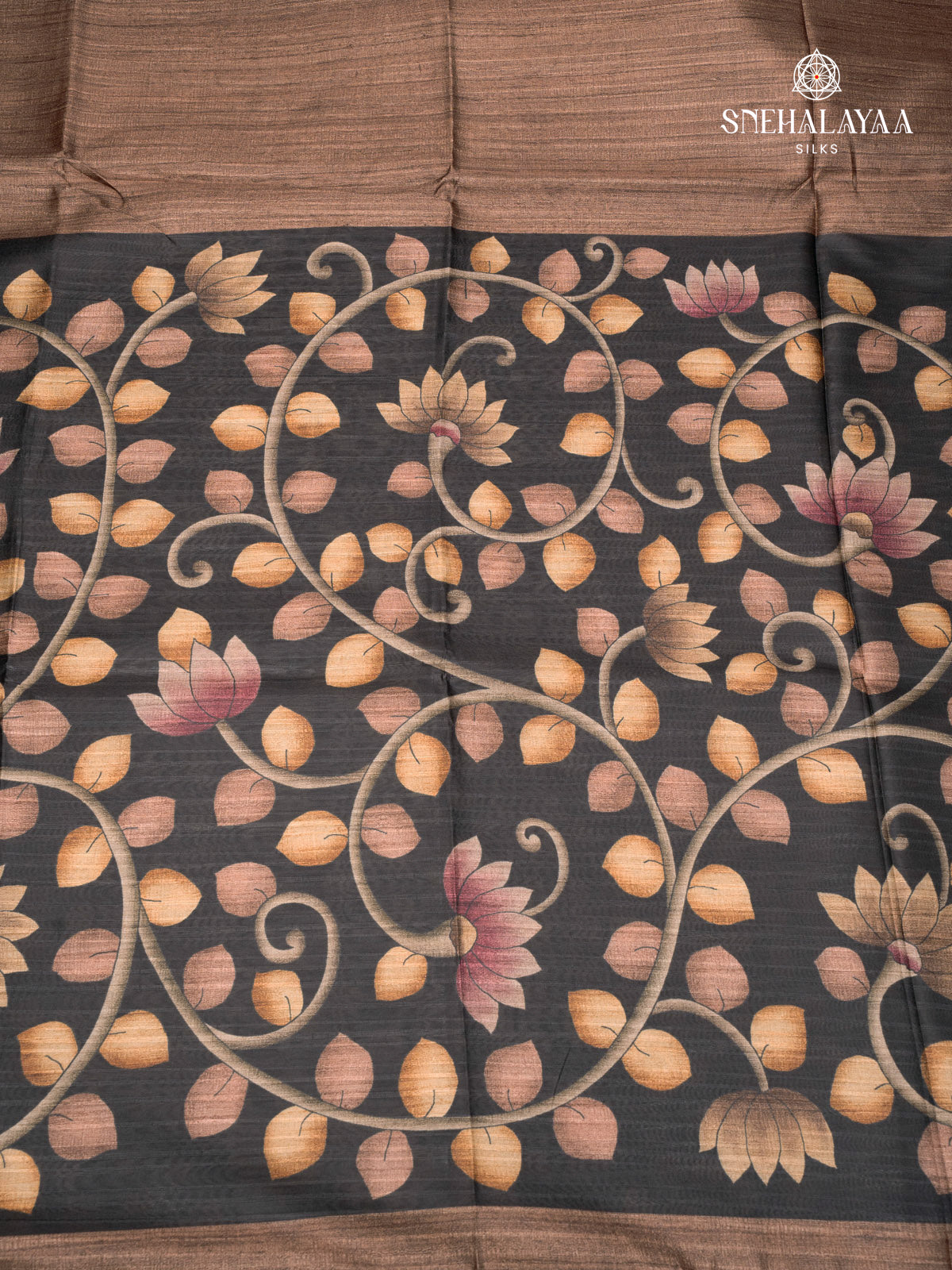 Brown Tussar Saree