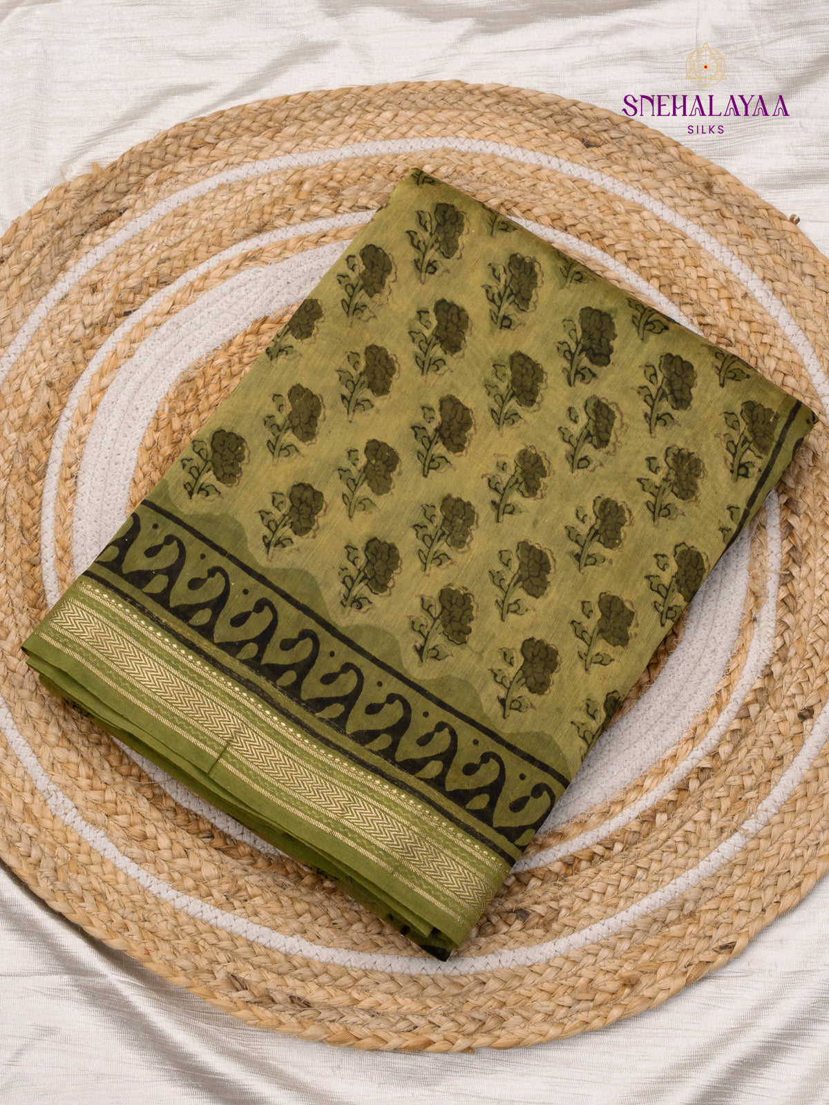 Green Chanderi Saree