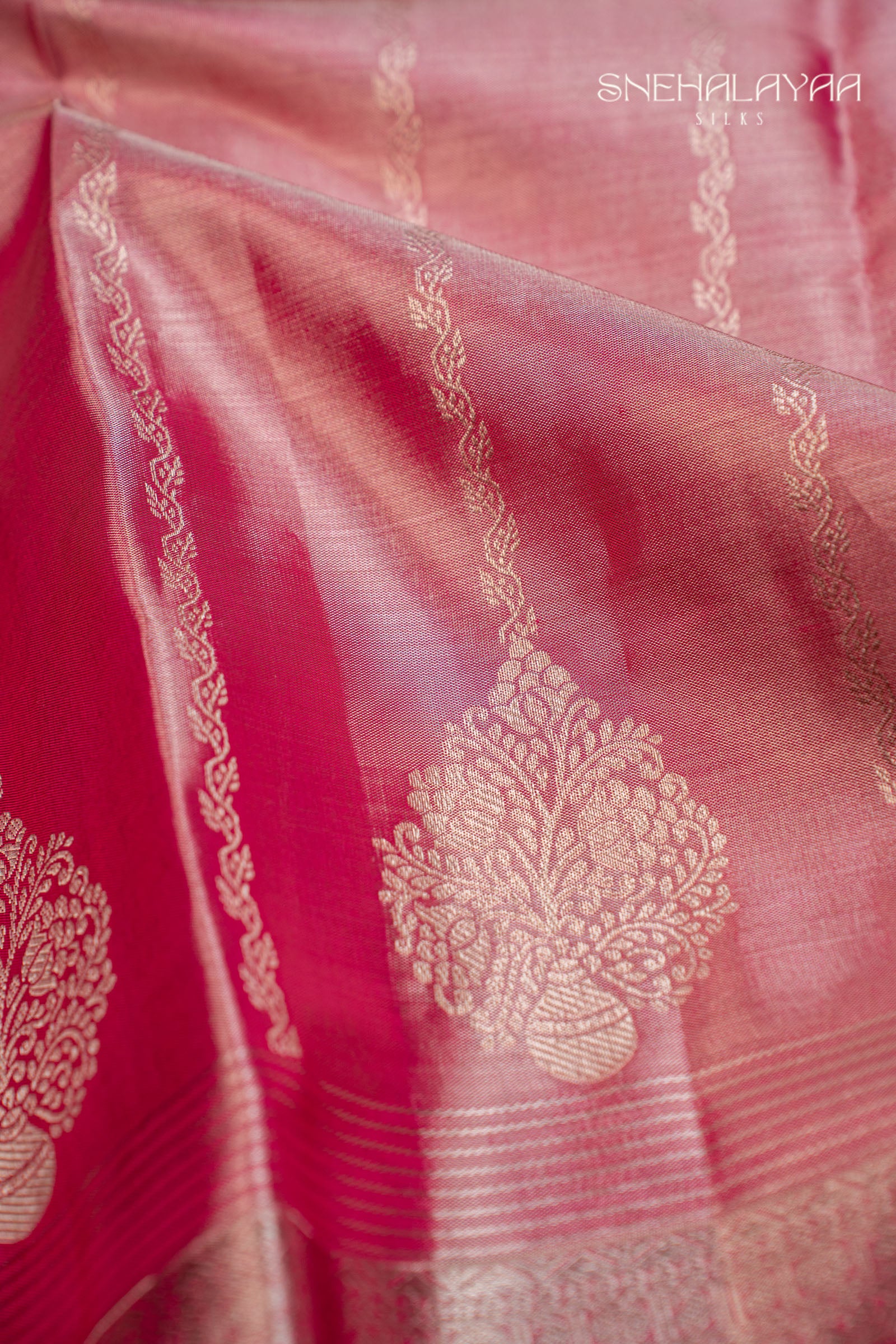 Pink Kancheevaram Silk Saree