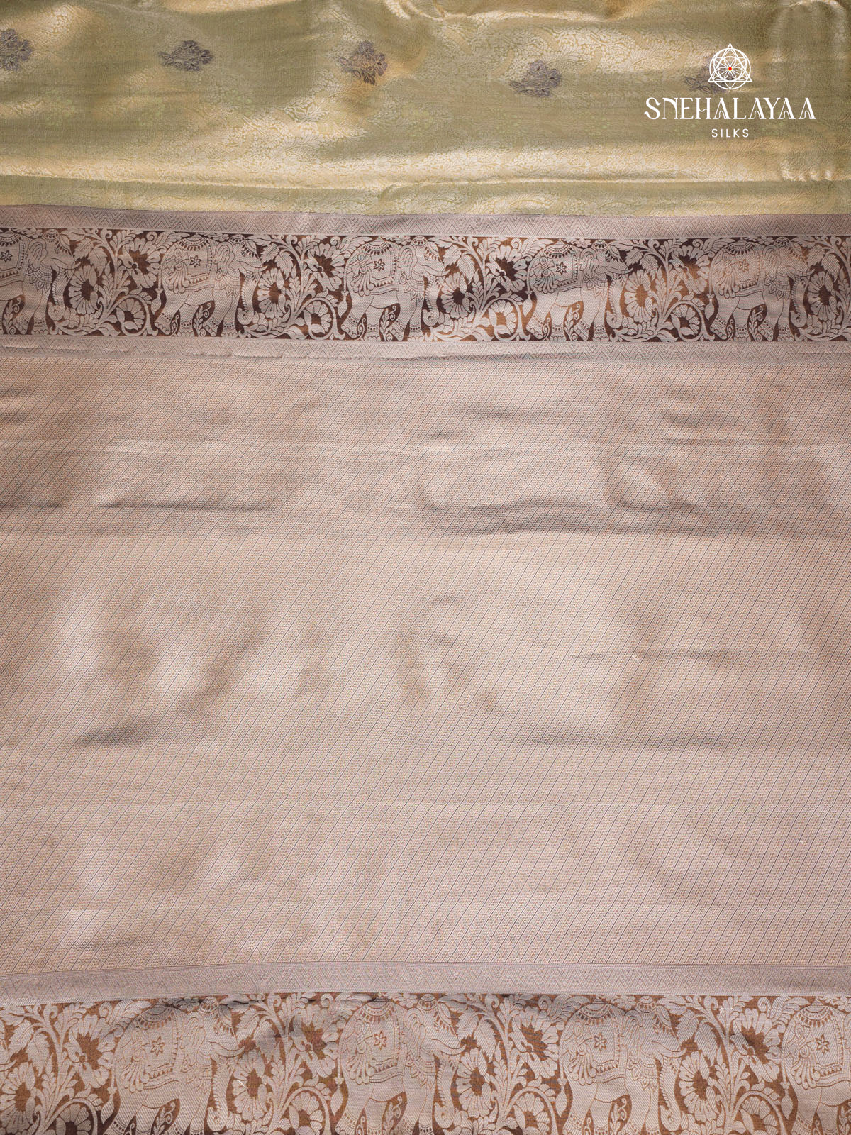 Pale Golden Art Silk Saree