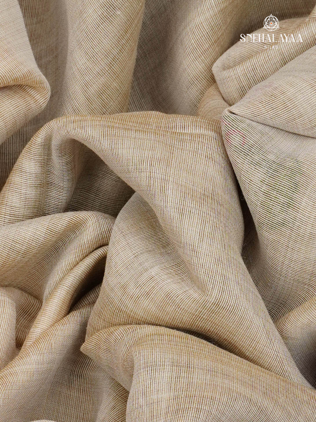 Beige Munga Cotton Saree