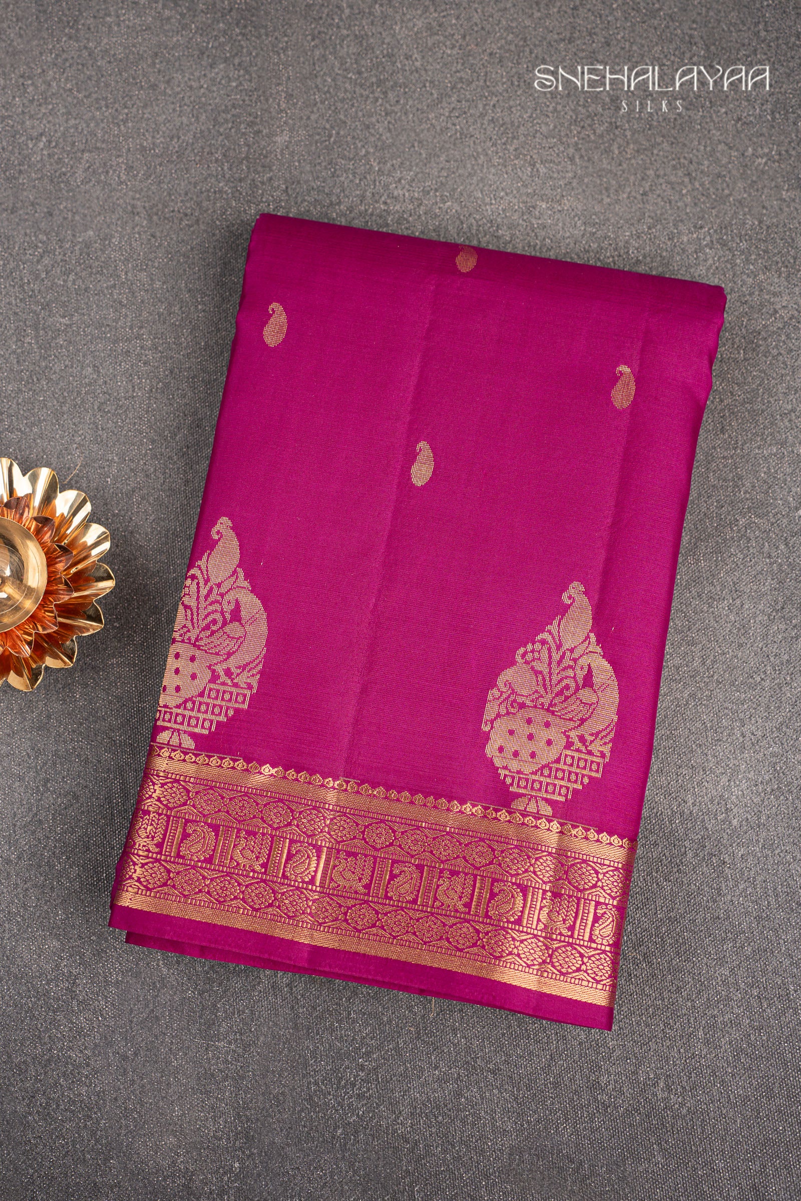 Magenta Purple Silk Saree