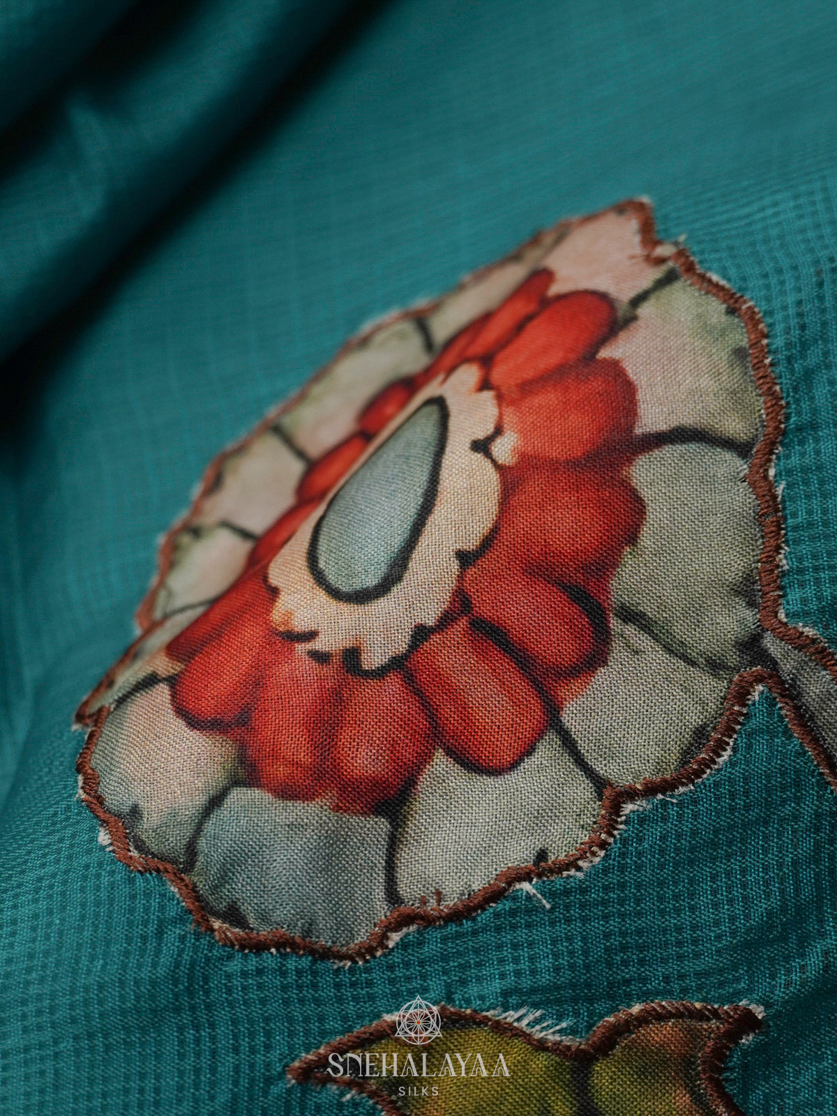 Peacock Kota Embroidery Saree