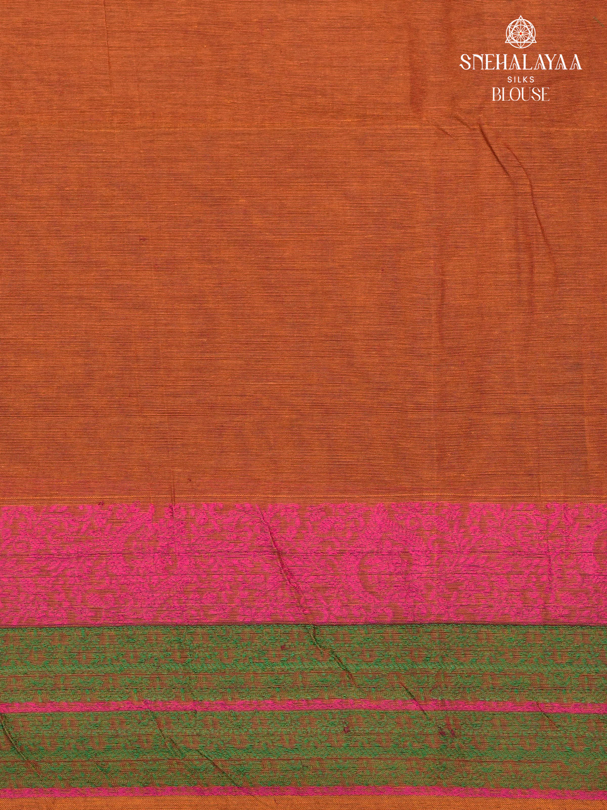 Brown Handloom Cotton Saree