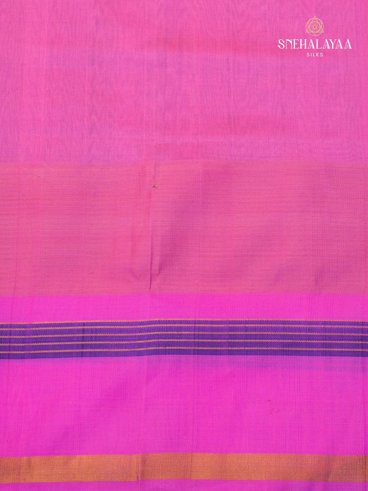 Bottle Green With Pink Silk Cotton Saree