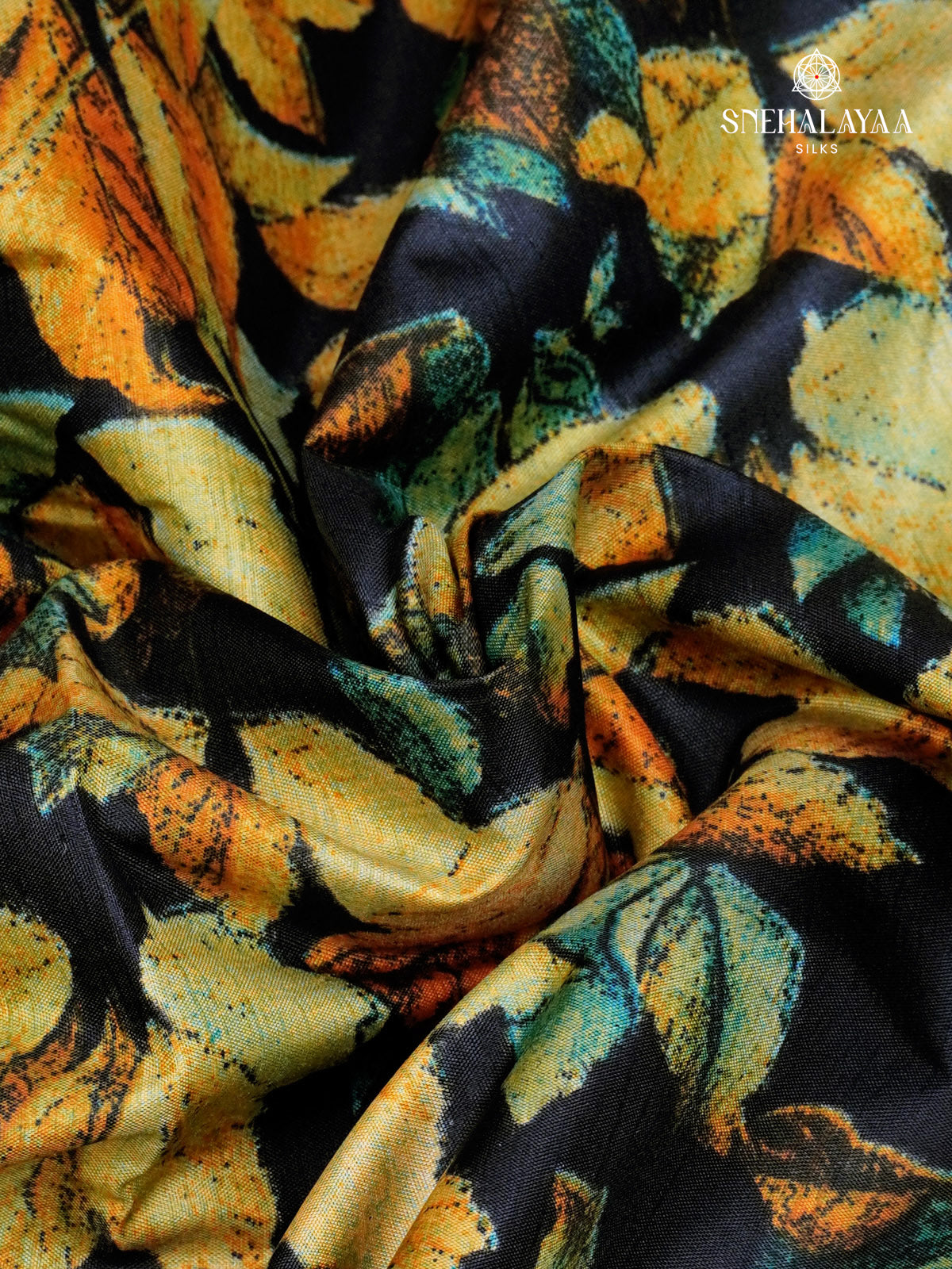 Black Dola Silk Saree