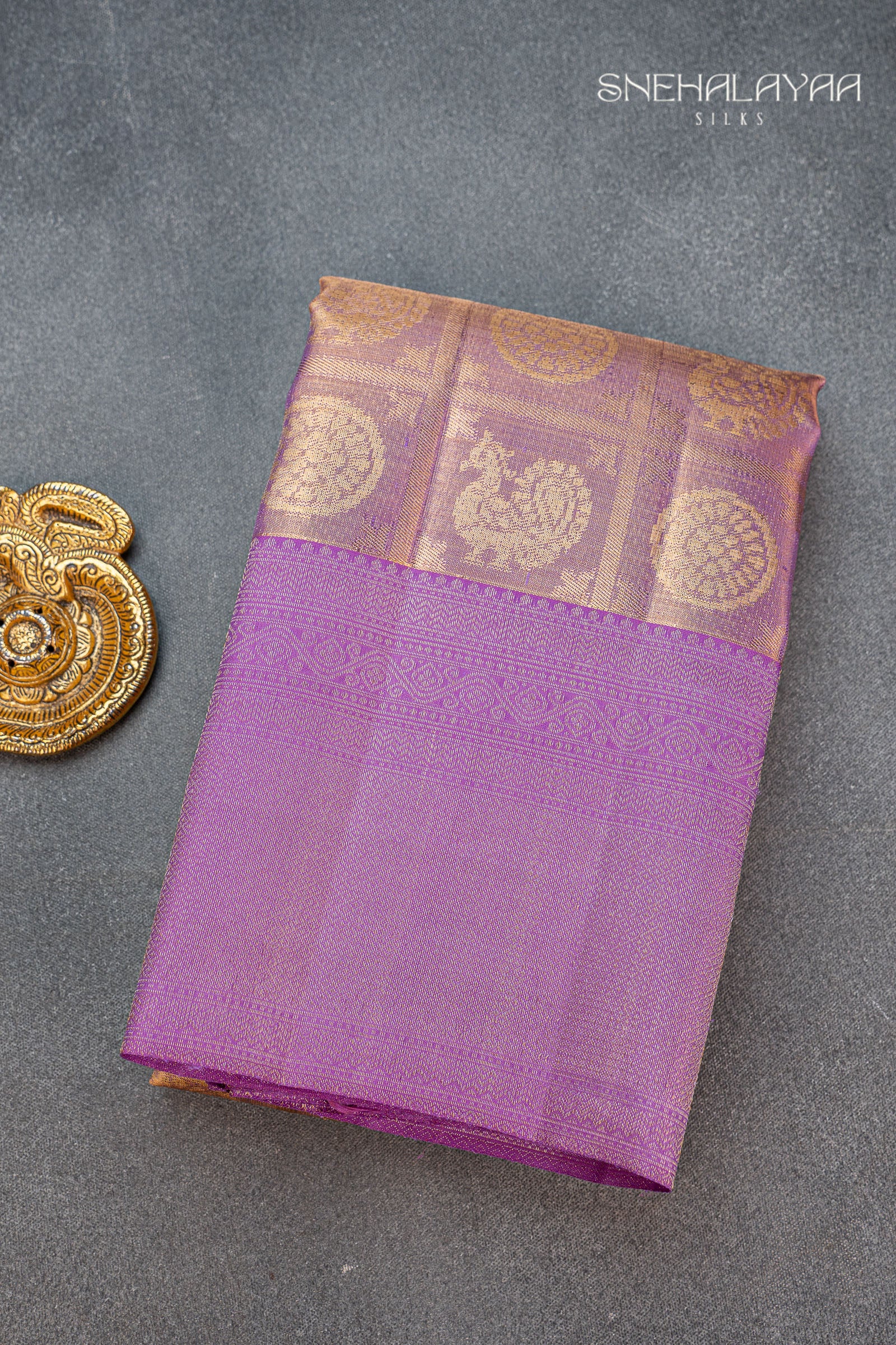 Orchid Purple Kancheevaram Tissue Silk Saree