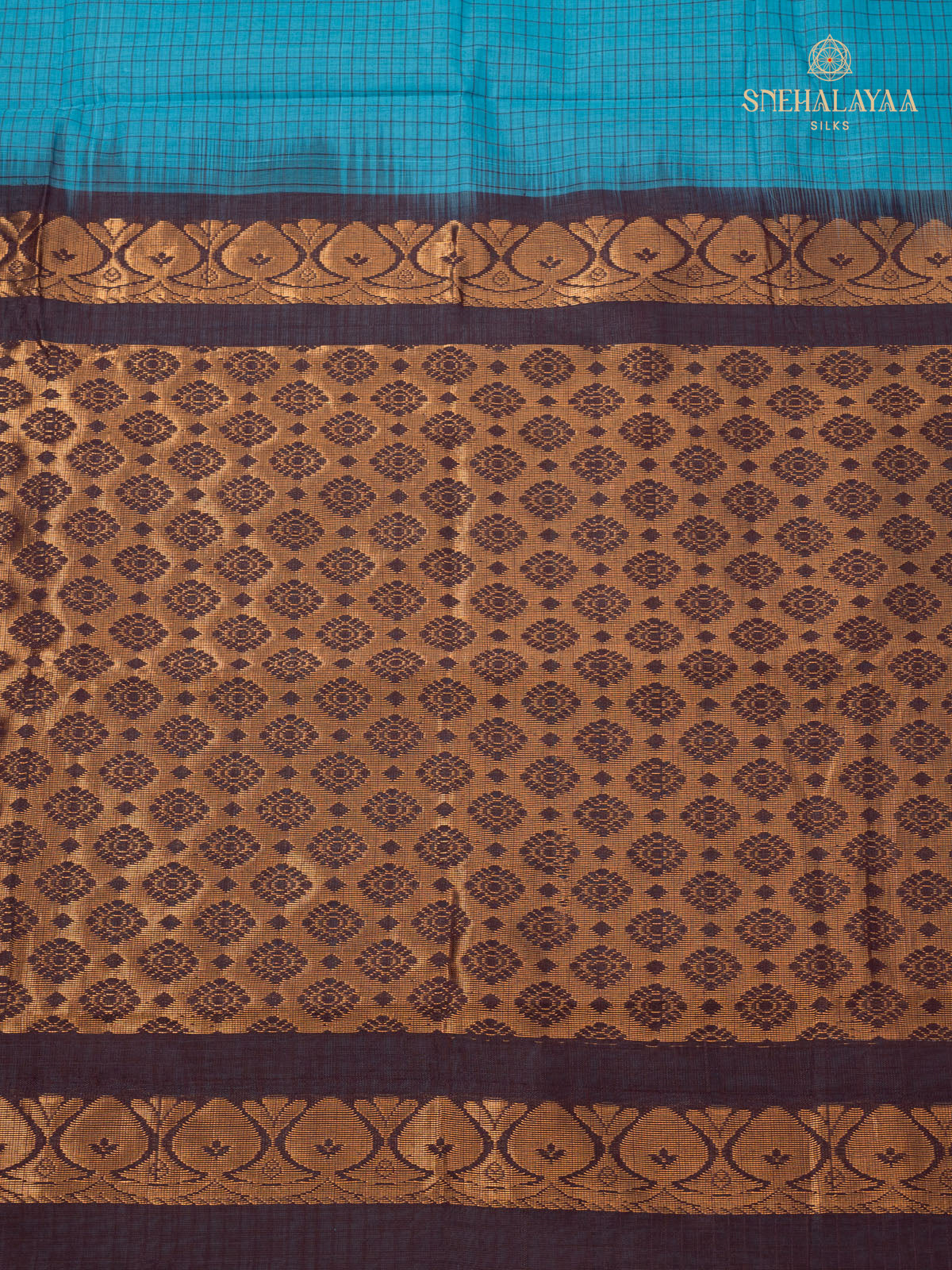 Blue Gadwal Cotton Sare