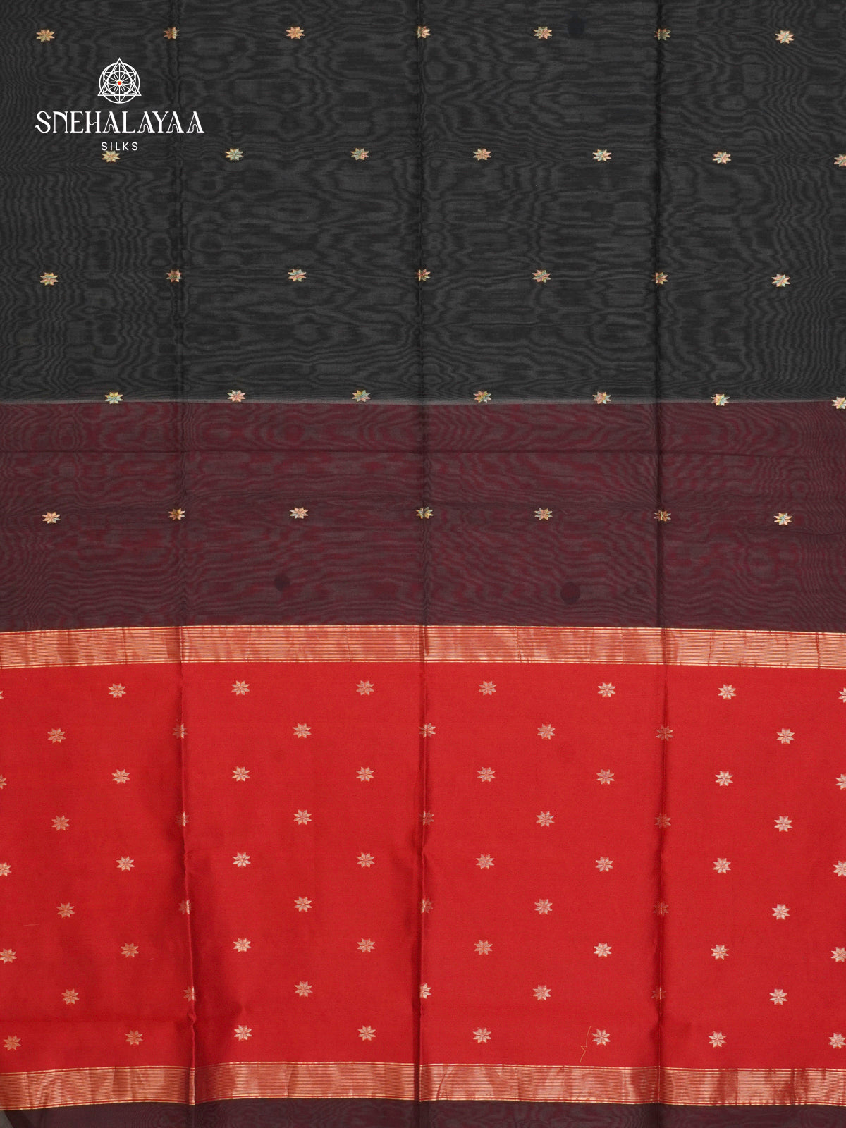 Black Maheshwari Silk Cotton Saree