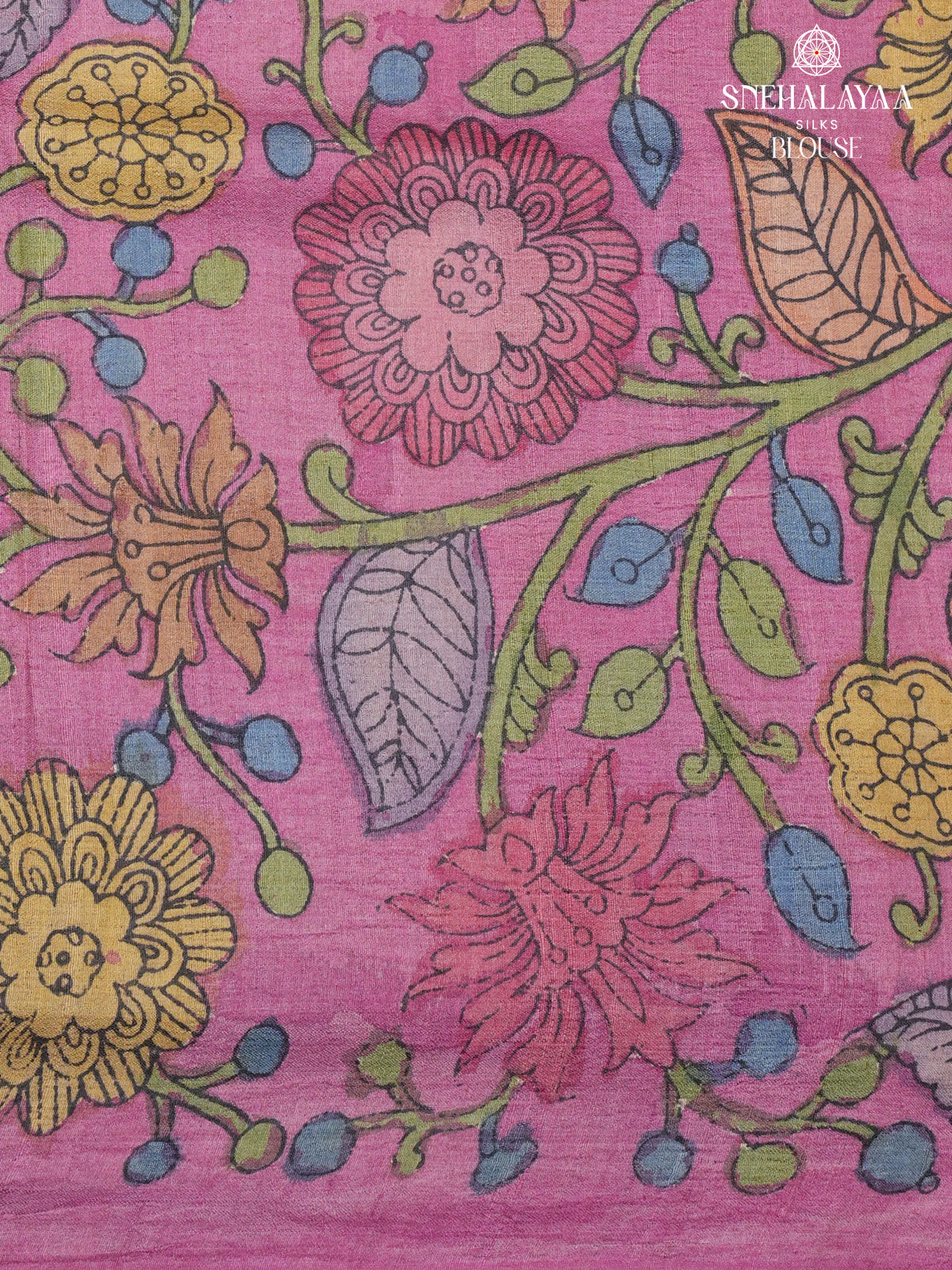 Grey KalamKari Hand Painted Saree