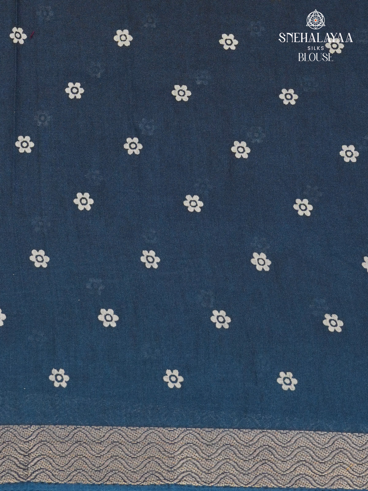 Navy Blue Dola Silk Saree