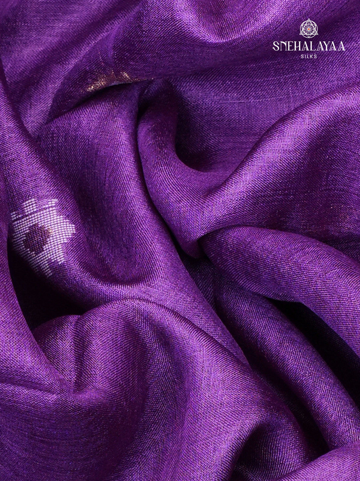 Lavender Tussar Silk Saree