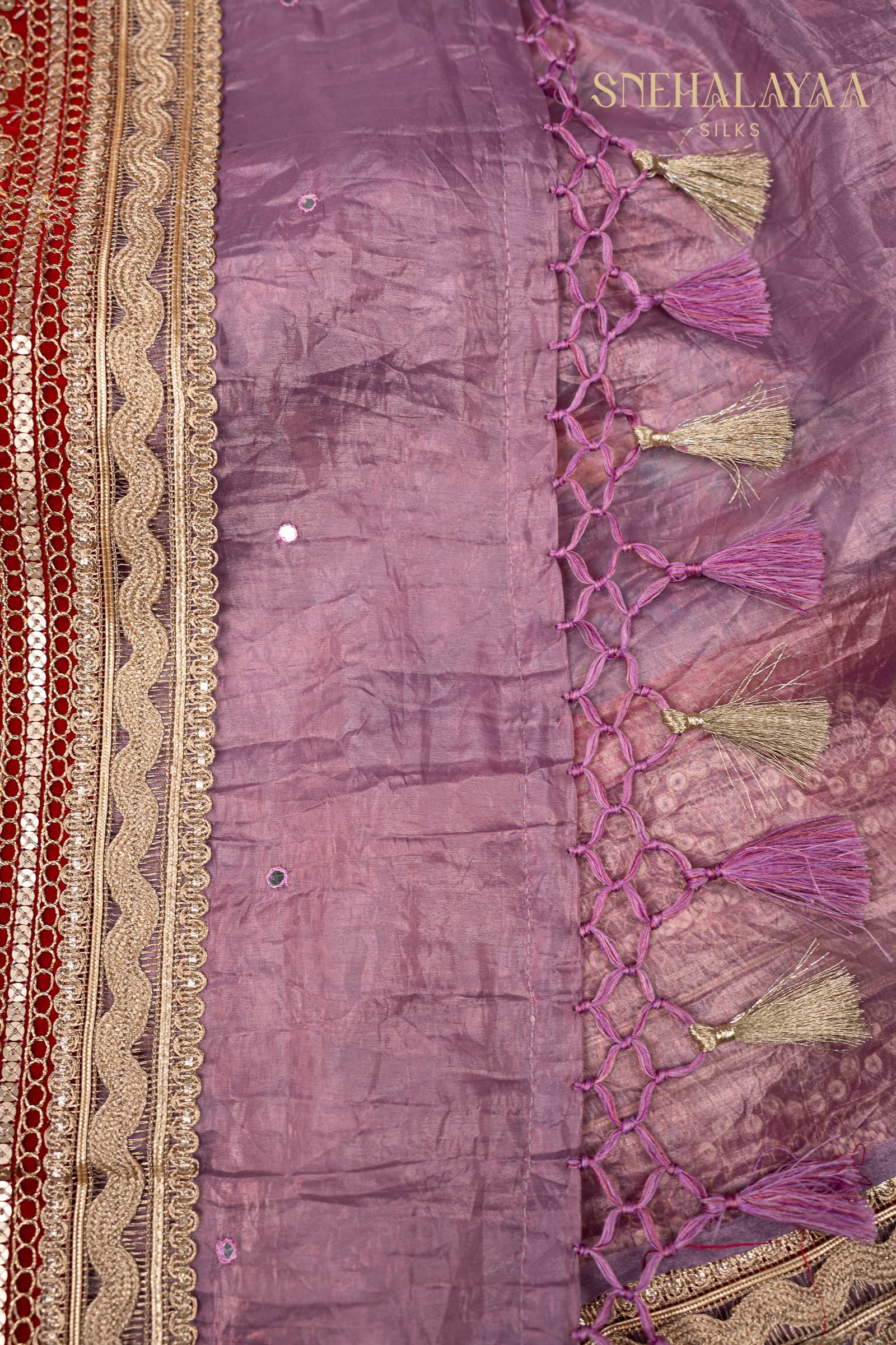 Lavender Designer Saree