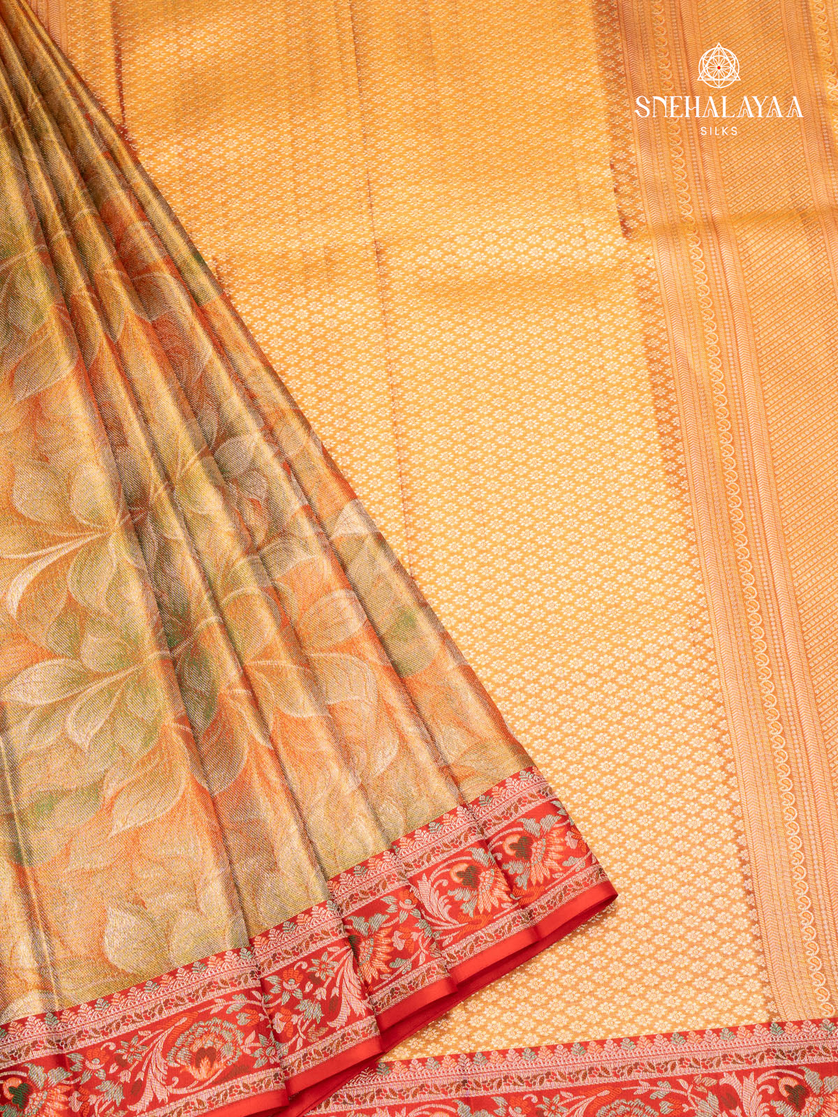 Peach Kanjivaram Silk Saree