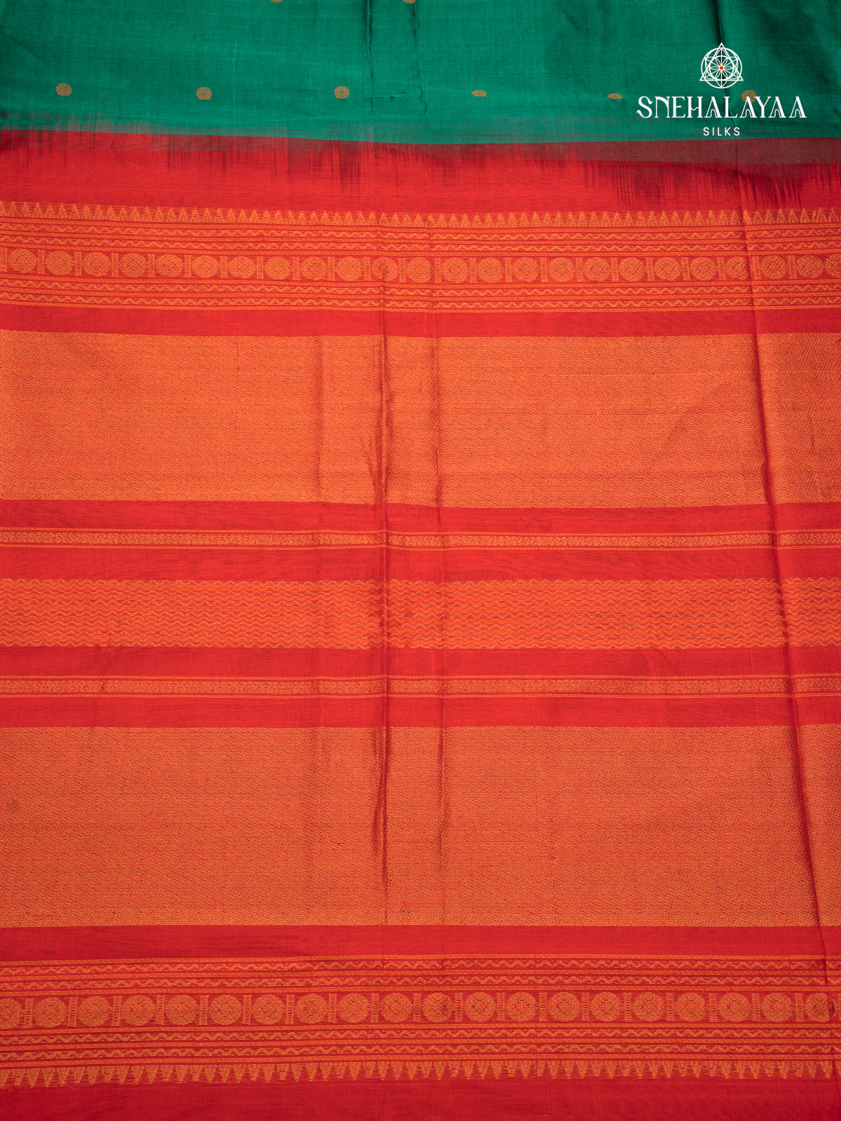 Teal Green Kanchi Silk Cotton Saree