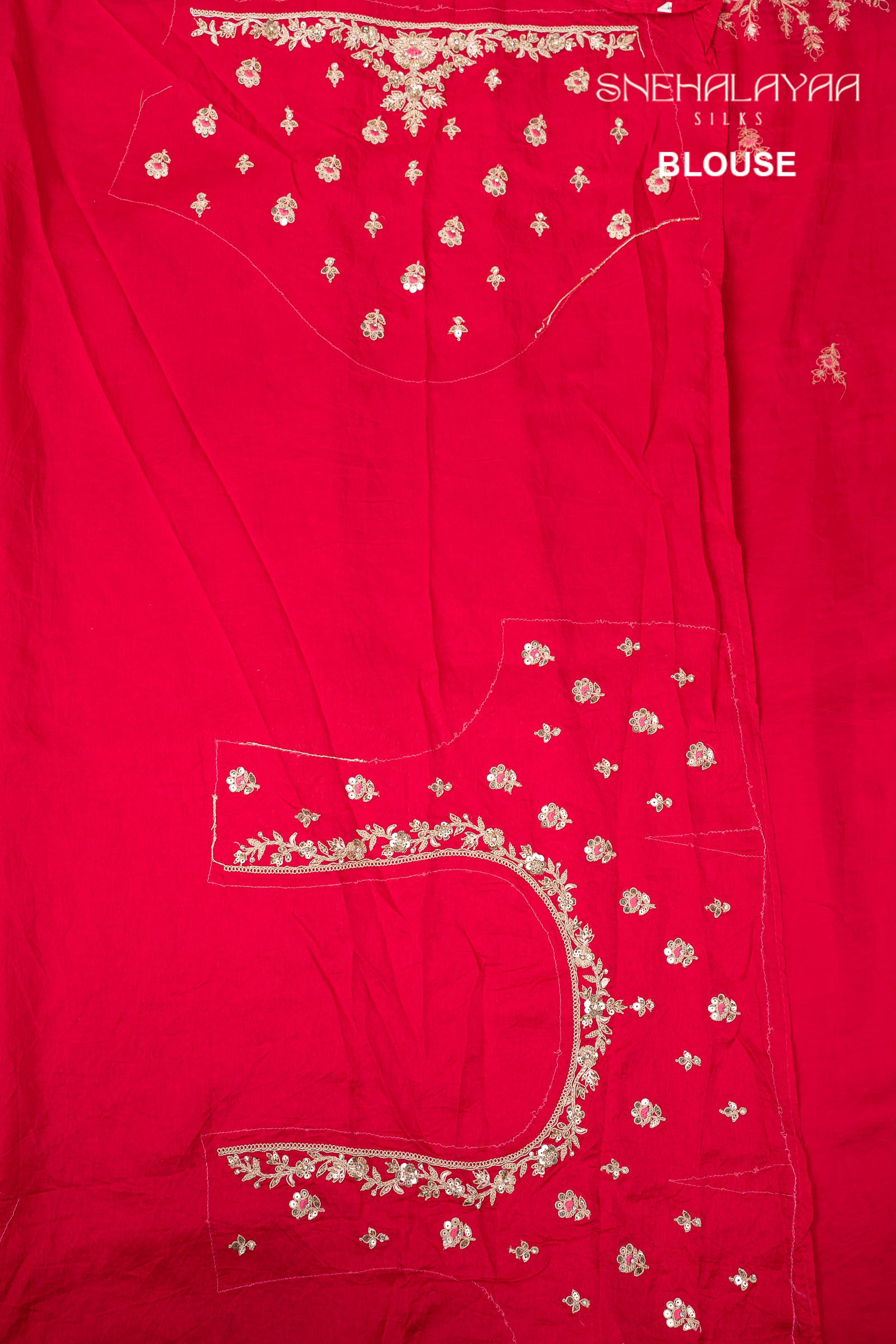 Rose Red Designer Saree