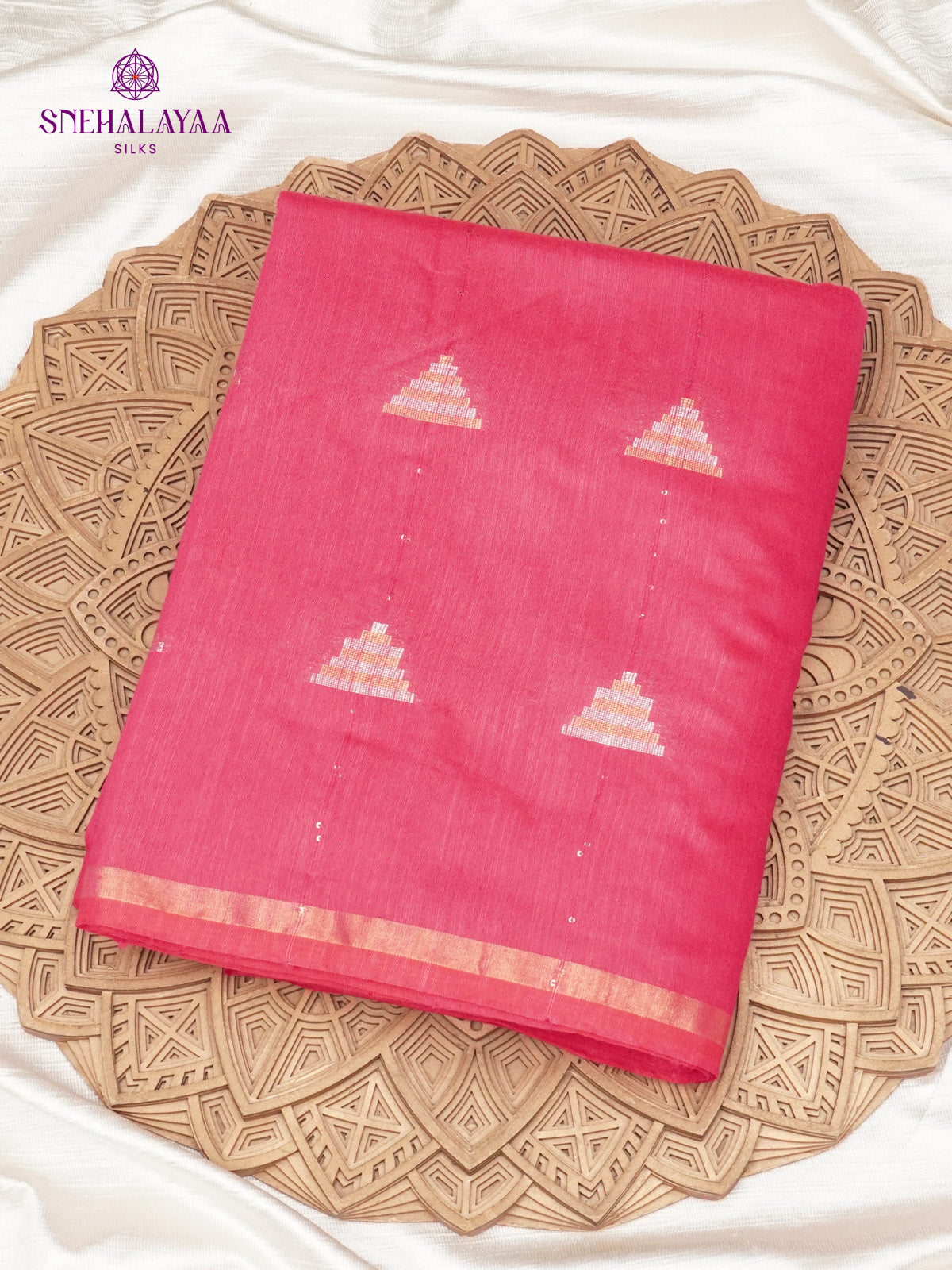 Pastel Pink Bamboo Silk Saree