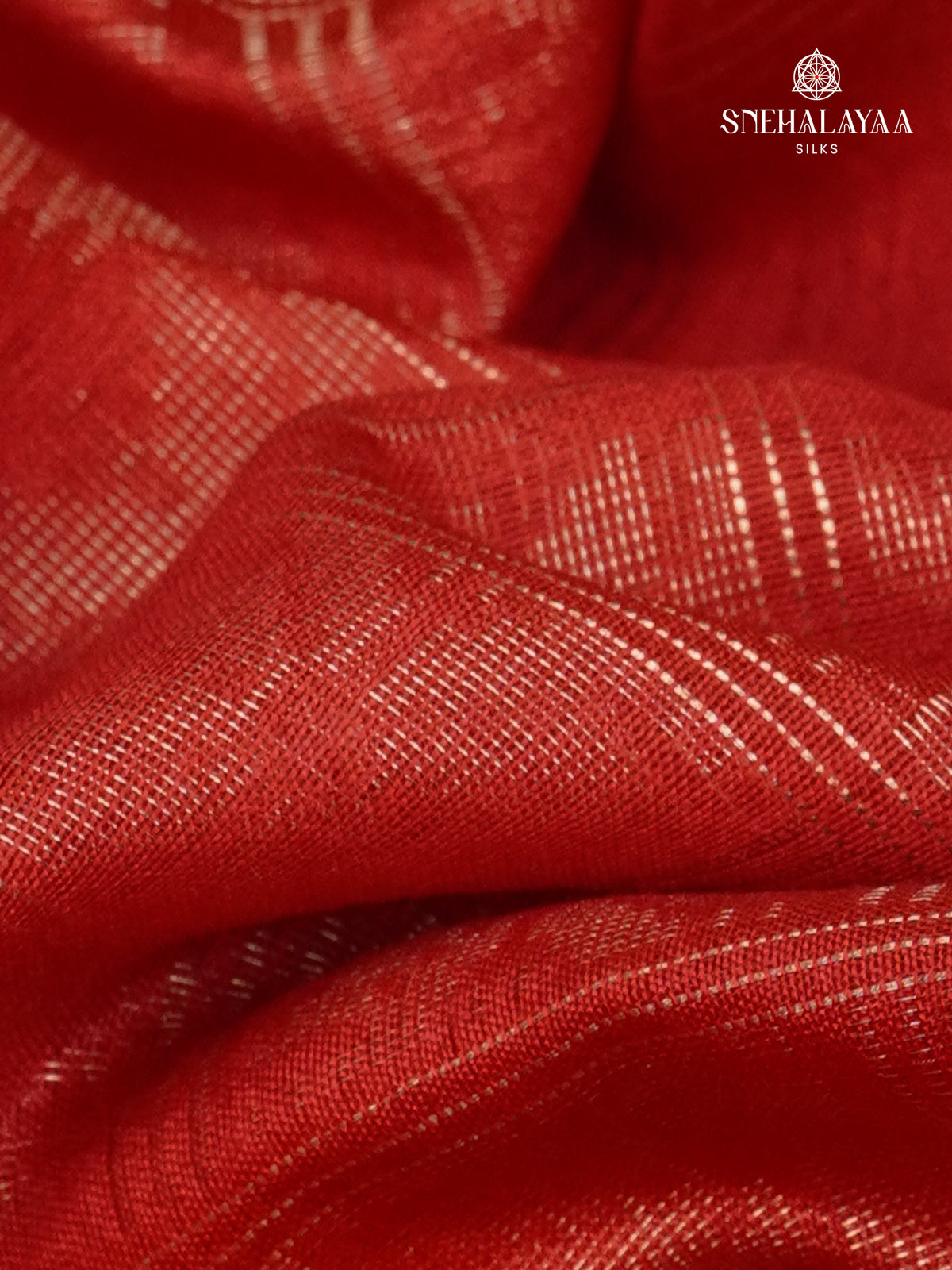 Red Bamboo Silk Saree
