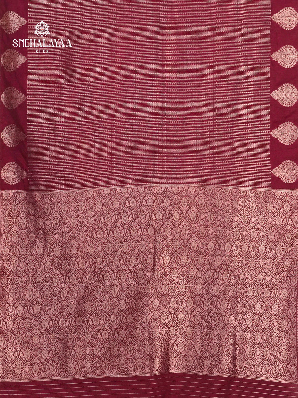 Maroon Raw Silk Saree