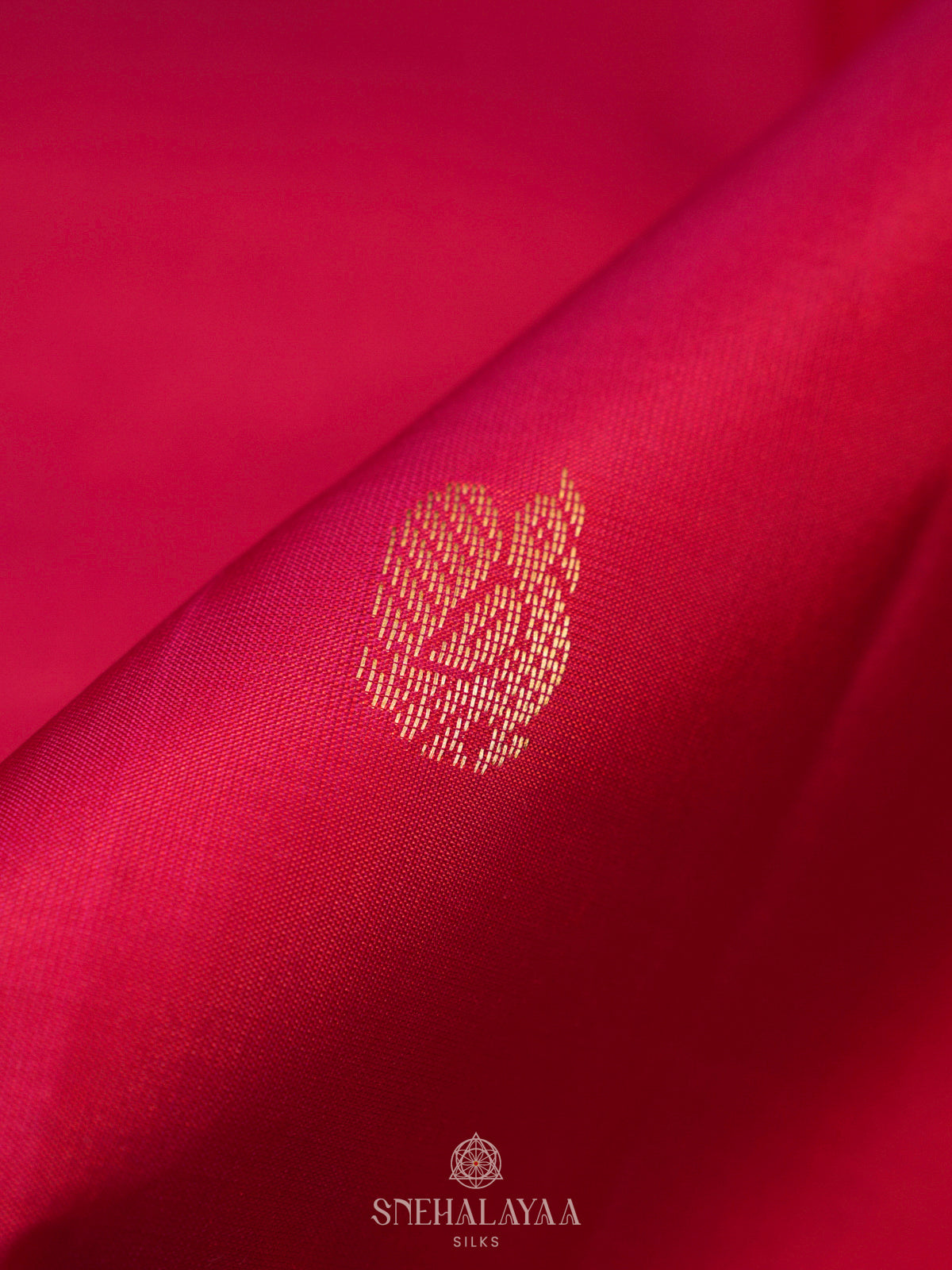 Ruby Red Kanjivaram Silk Saree
