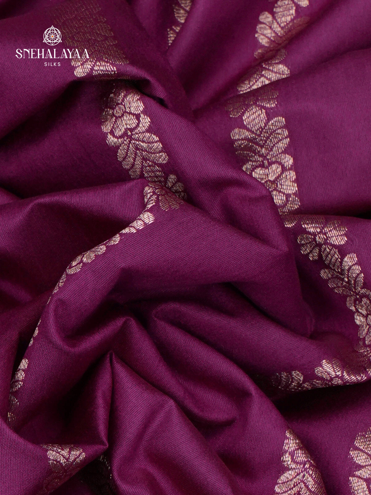 Magenta Banaras Dola Silk Saree